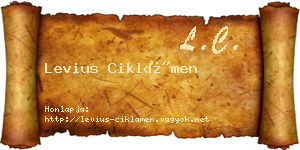 Levius Ciklámen névjegykártya